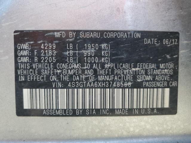 4S3GTAA6XH3748568 Subaru Impreza