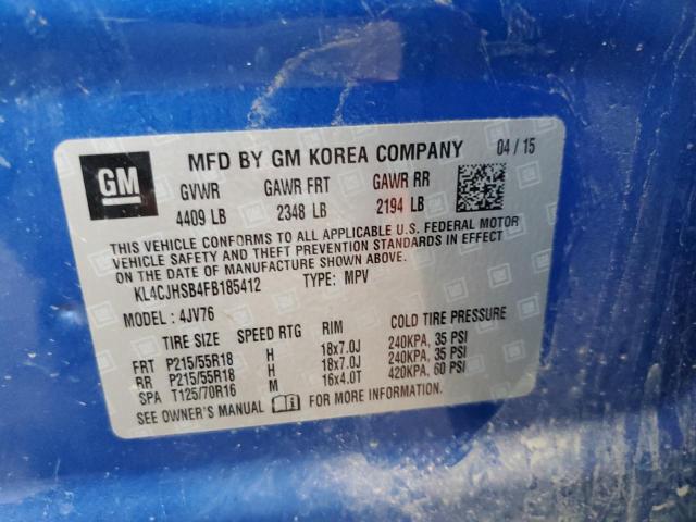 KL4CJHSB4FB185412 2015 BUICK ENCORE, photo no. 12