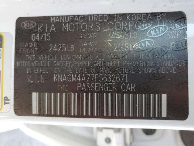 KNAGM4A77F5632671 KIA Optima Lx