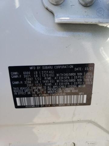 4S4WMALD5M3444848 Subaru Ascent Limited