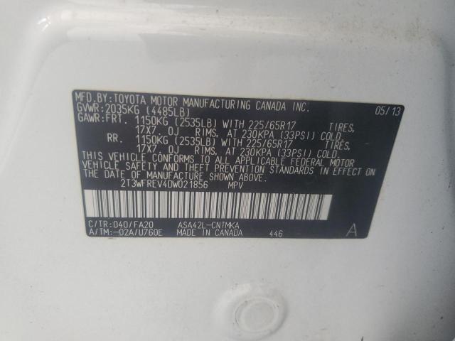 VIN 2T3WFREV4DW021856 2013 TOYOTA RAV4 no.13