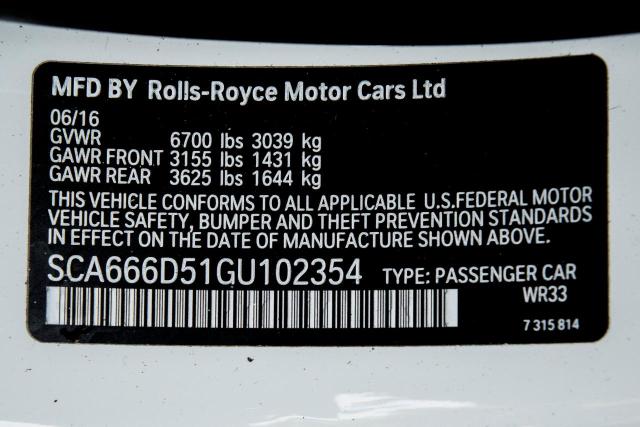 VIN SCA666D51GU102354 2016 Rolls-Royce Dawn no.10