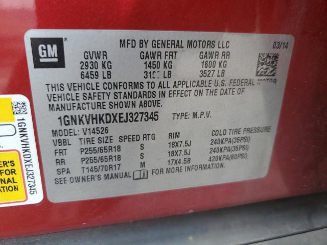 1GNKVHKDXEJ327345 | 2014 CHEVROLET TRAVERSE L