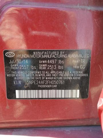 5NPE24AF2FH050761 Hyundai SONATA SE