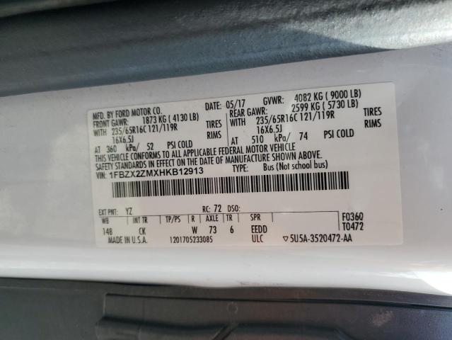 1FBZX2ZMXHKB12913 Ford Transit T-350
