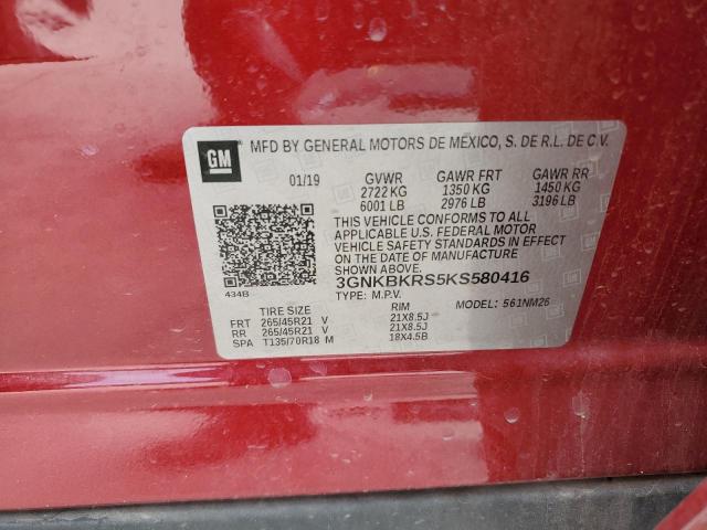 2019 CHEVROLET BLAZER PRE - 3GNKBKRS5KS580416
