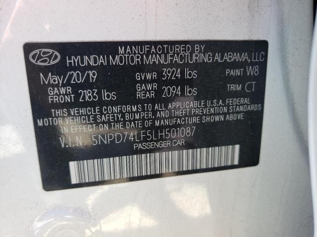 5NPD74LF5LH501087 Hyundai ELANTRA SE