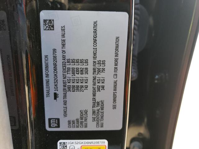 1GKS2GKD6NR208709 GMC Yukon Xl K1500 Slt