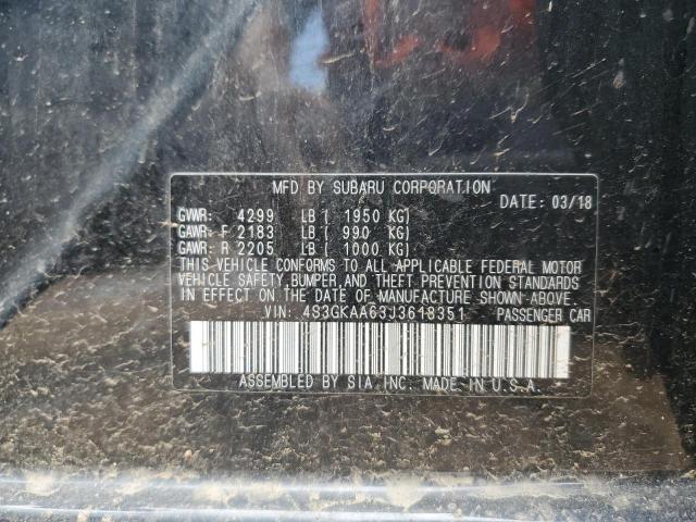 2018 SUBARU ALL MODELS 4S3GKAA63J3618351
