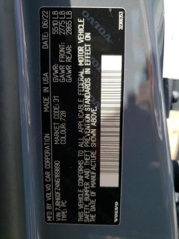 2022 VOLVO S60 T8 REC 7JRH60FZ4NG189890