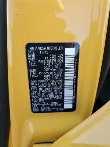 2016 NISSAN JUKE S - JN8AF5MV4GT654020