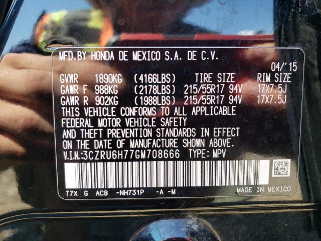 3CZRU6H77GM708666 Honda Hr-v Exl