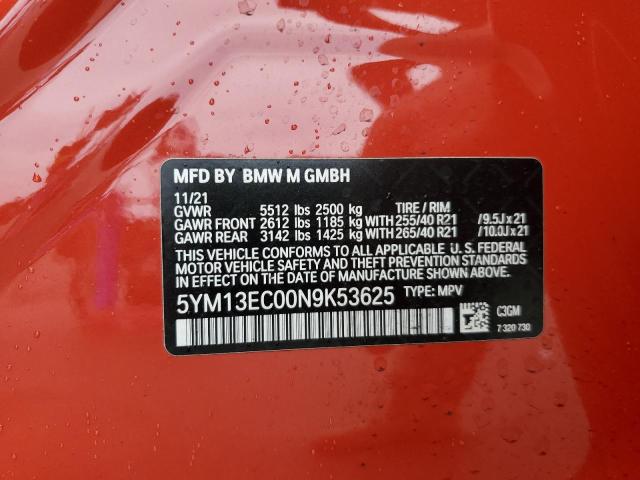 2022 BMW X3 M 5YM13EC00N9K53625