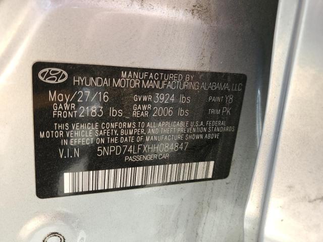 5NPD74LFXHH084847 Hyundai ELANTRA SE