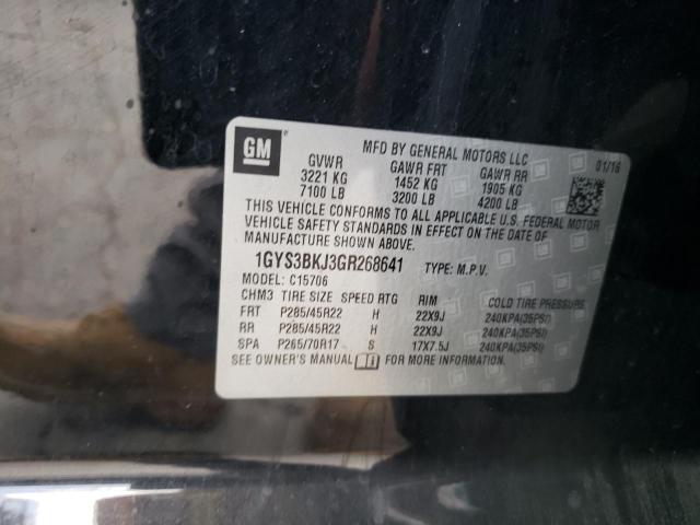 2016 CADILLAC ESCALADE L - 1GYS3BKJ3GR268641