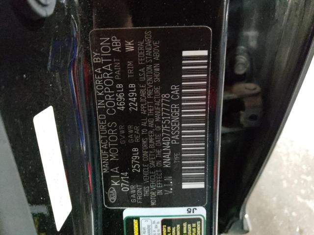 2015 KIA CADENZA PR - KNALN4D77F5177778