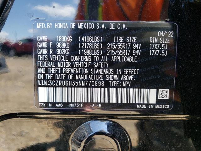 3CZRU6H35NM770898 Honda HR-V LX