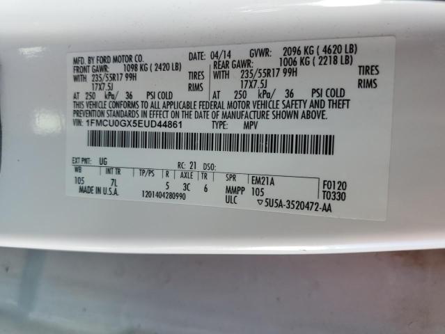 1FMCU0GX5EUD44861 Ford ESCAPE SE