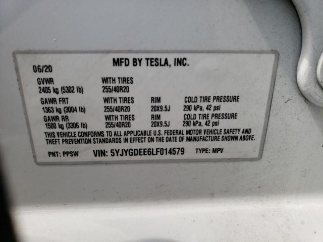 5YJYGDEE6LF014579 Tesla Model Y  10