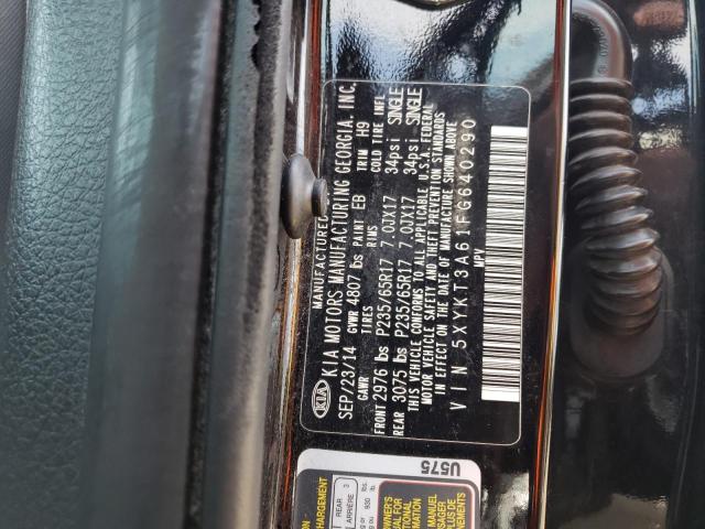 5XYKT3A61FG640290 KIA SORENTO LX