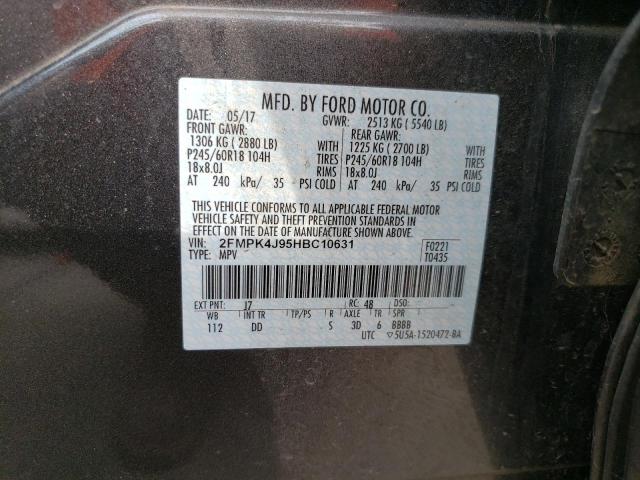 2FMPK4J95HBC10631 Ford EDGE SEL