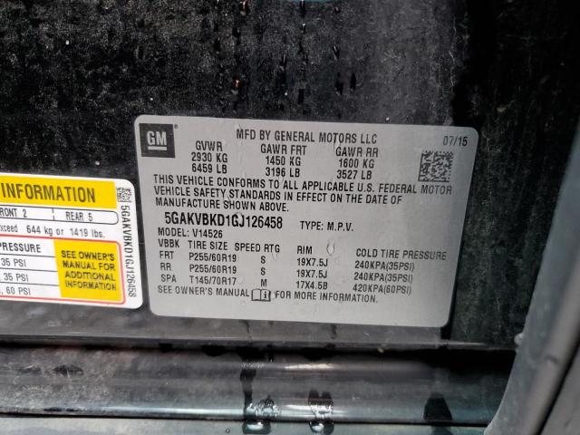 5GAKVBKD1GJ126458 Buick Enclave