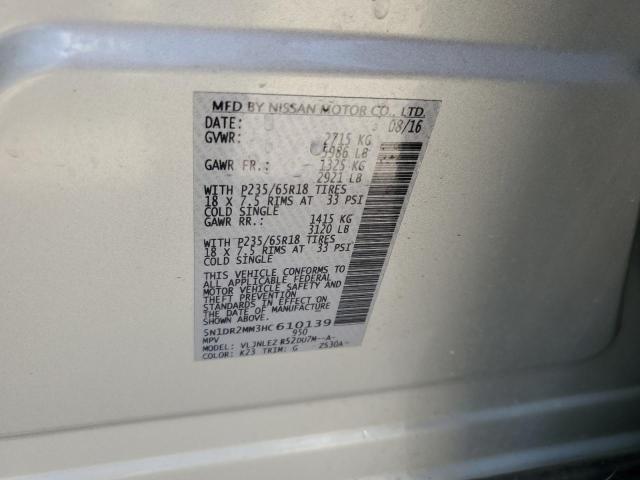 5N1DR2MM3HC610139 Nissan Pathfinder S