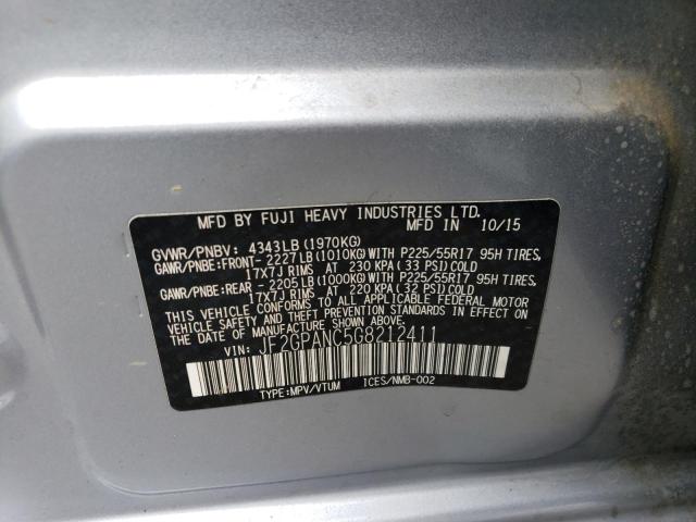JF2GPANC5G8212411 Subaru Crosstrek Limited