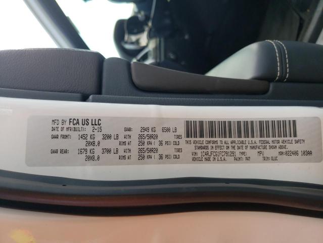 1C4RJFCG1FC791291 Jeep Grand Cherokee Overland