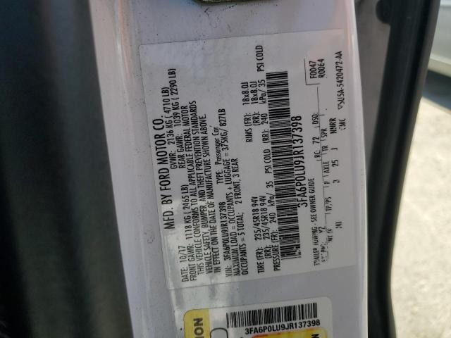 Ford Fusion Se Hybrid 2018 3FA6P0LU9JR137398 Image 12
