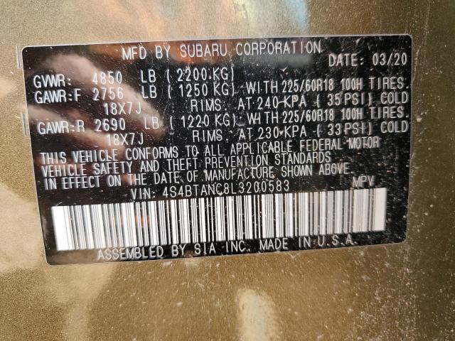4S4BTANC8L3200583 Subaru Outback Limited