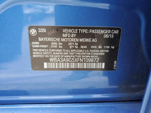WBA3A9G5XFNT09872 BMW 335 I