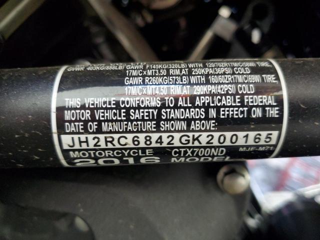 2016 HONDA CTX700 ND JH2RC6842GK200165
