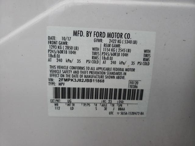 2FMPK3J82JBB11868 2018 FORD EDGE - Image 14