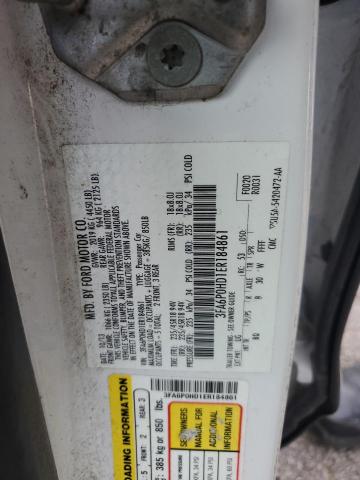 3FA6P0HD1ER184861 Ford FUSION SE