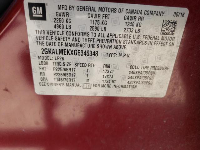 2GKALMEKXG6346348 GMC Terrain Sle