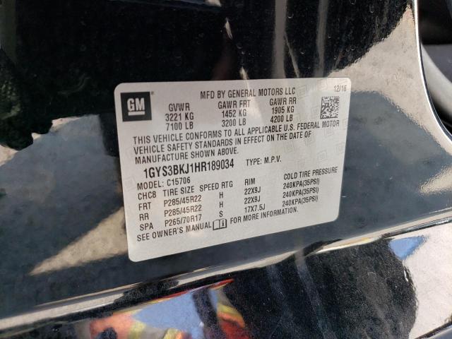 2017 CADILLAC ESCALADE L - 1GYS3BKJ1HR189034