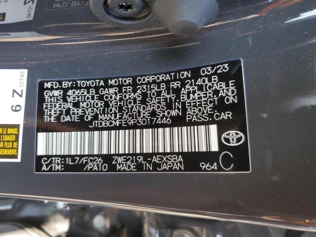 JTDBCMFE9P3017446 | 2023 TOYOTA COROLLA LE