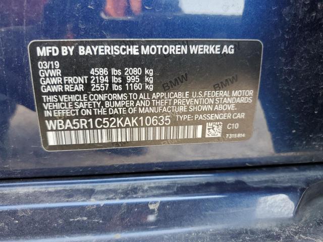 WBA5R1C52KAK10635 BMW 330I