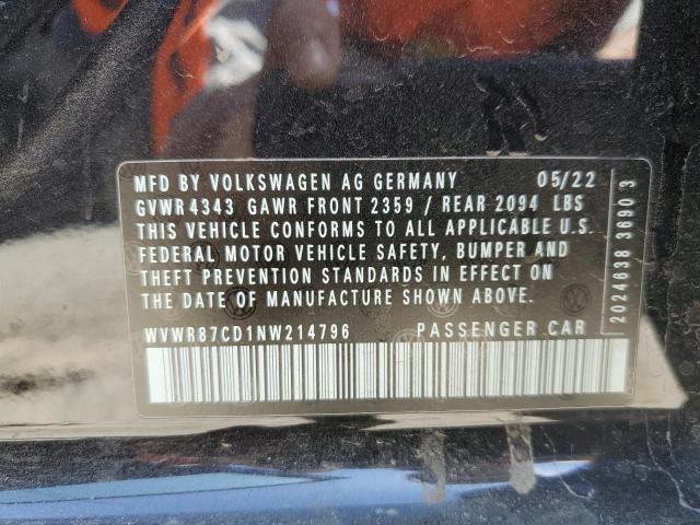 2022 VOLKSWAGEN GTI SE - WVWR87CD1NW214796