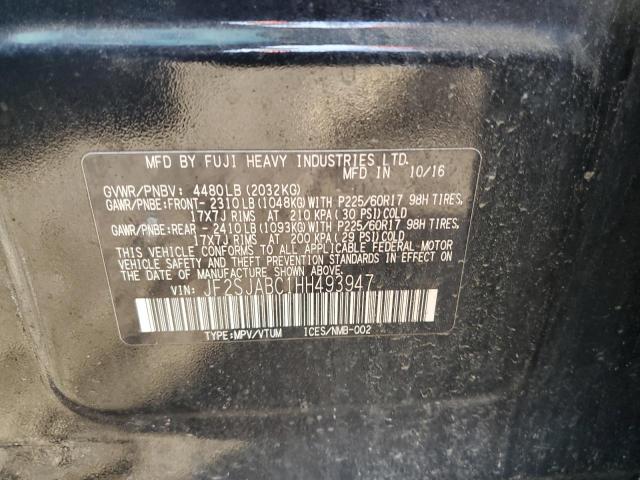 JF2SJABC1HH493947 Subaru Forester 2.5i