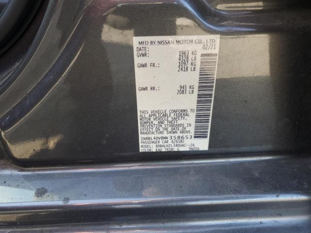 1N4BL4DV8MN358653 Nissan ALTIMA SV