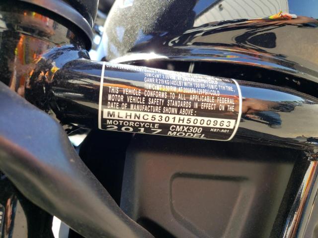 2017 HONDA CMX300 - MLHNC5301H5000963