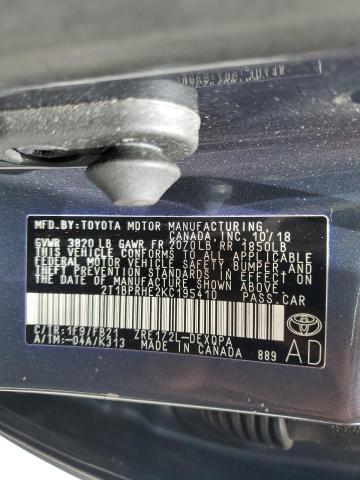 2T1BPRHE2KC195410 Toyota COROLLA LE