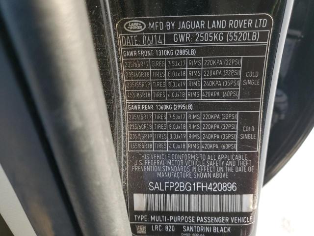 2015 LAND ROVER LR2 SE SALFP2BG1FH420896