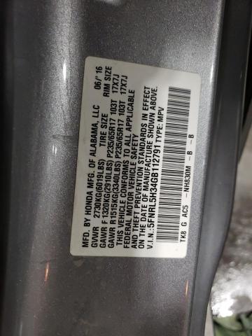 5FNRL5H34GB112791 2016 HONDA ODYSSEY, photo no. 13