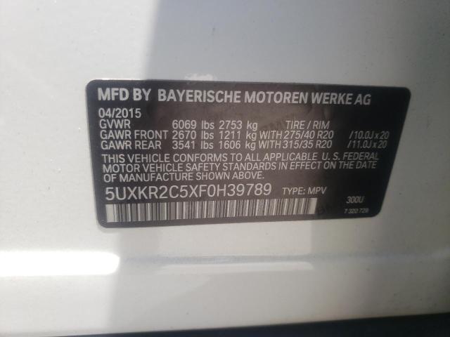 2015 BMW X5 SDRIVE3 - 5UXKR2C5XF0H39789