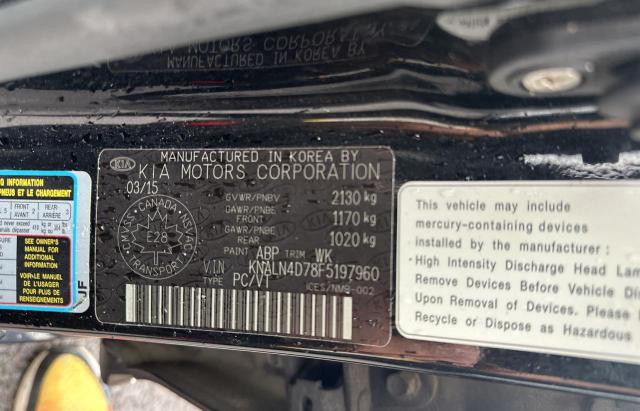 2015 KIA CADENZA PR - KNALN4D78F5197960