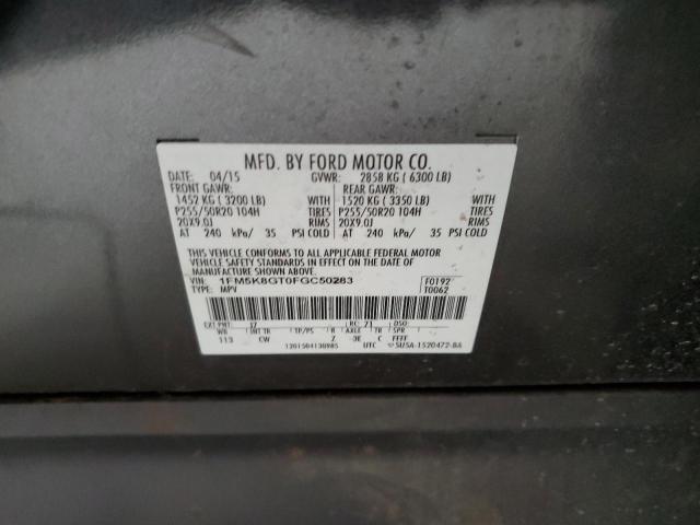 1FM5K8GT0FGC50283 Ford EXPLORER SPORT
