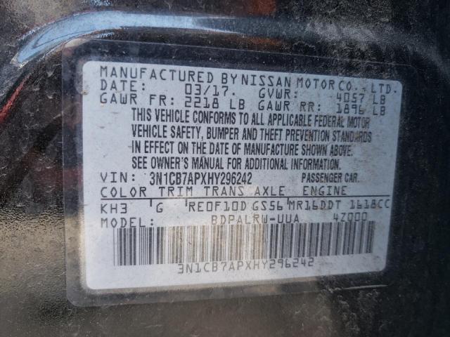 3N1CB7APXHY296242 Nissan Sentra Sr Turbo